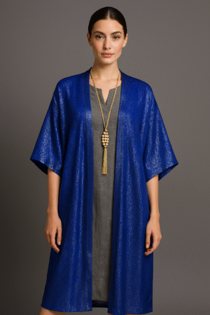 Kimono artisanal – Bleu Majorelle
