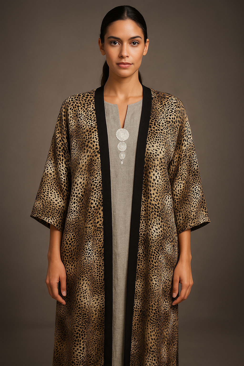 Kimono artisanal – Fauve doré – Image 2