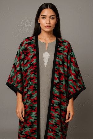 Kimono artisanal – Rouge berbère